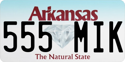 AR license plate 555MIK