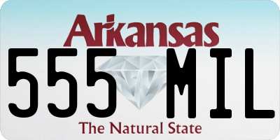 AR license plate 555MIL