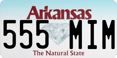 AR license plate 555MIM