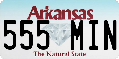 AR license plate 555MIN