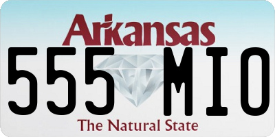 AR license plate 555MIO