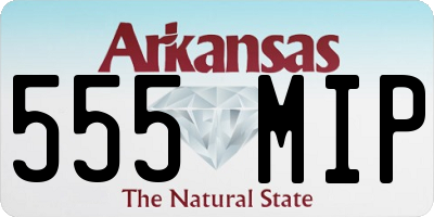 AR license plate 555MIP