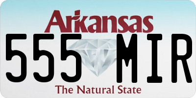 AR license plate 555MIR