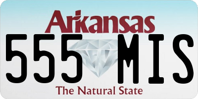 AR license plate 555MIS