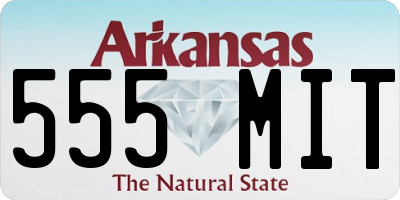 AR license plate 555MIT