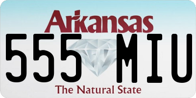 AR license plate 555MIU