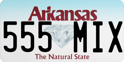 AR license plate 555MIX