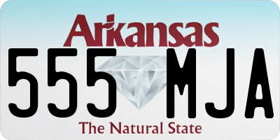 AR license plate 555MJA