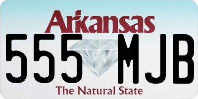 AR license plate 555MJB