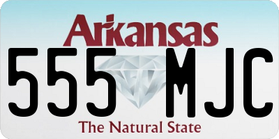 AR license plate 555MJC