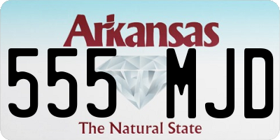 AR license plate 555MJD