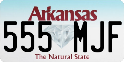 AR license plate 555MJF