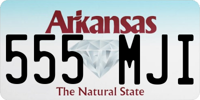 AR license plate 555MJI