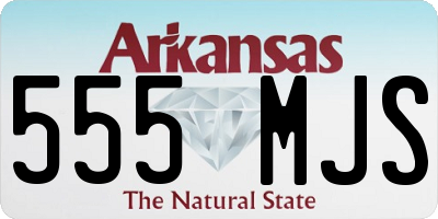 AR license plate 555MJS