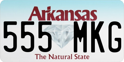 AR license plate 555MKG