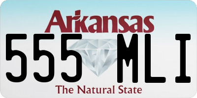 AR license plate 555MLI