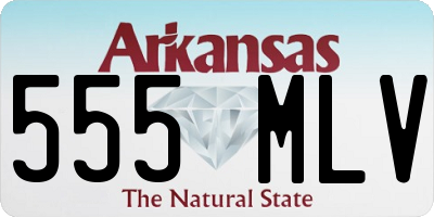 AR license plate 555MLV