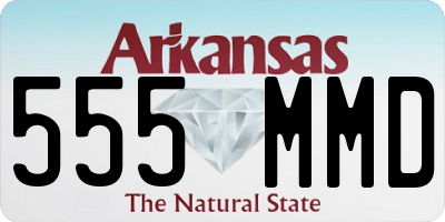 AR license plate 555MMD