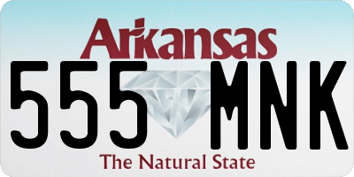AR license plate 555MNK