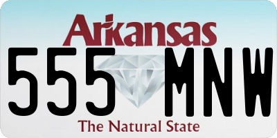 AR license plate 555MNW