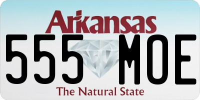 AR license plate 555MOE