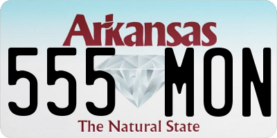 AR license plate 555MON