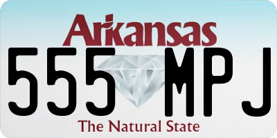 AR license plate 555MPJ