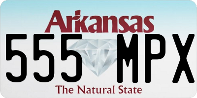 AR license plate 555MPX