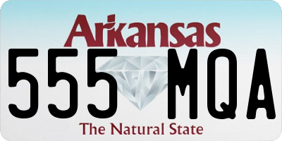 AR license plate 555MQA