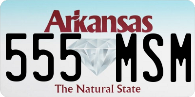 AR license plate 555MSM