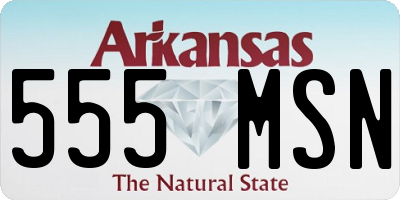 AR license plate 555MSN