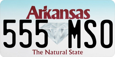 AR license plate 555MSO