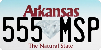 AR license plate 555MSP