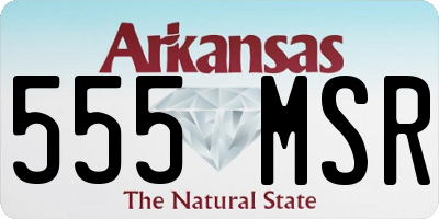 AR license plate 555MSR