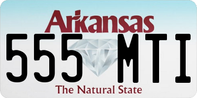 AR license plate 555MTI