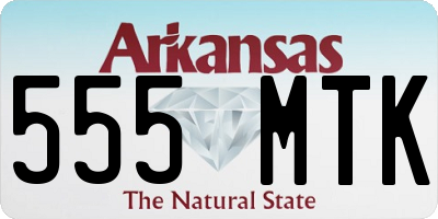 AR license plate 555MTK
