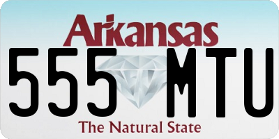 AR license plate 555MTU