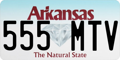 AR license plate 555MTV