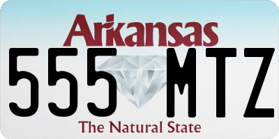 AR license plate 555MTZ