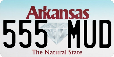 AR license plate 555MUD