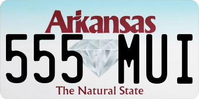 AR license plate 555MUI