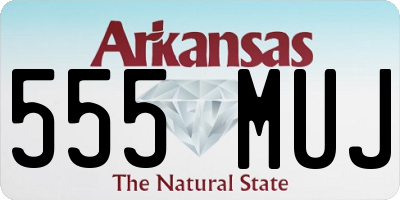 AR license plate 555MUJ