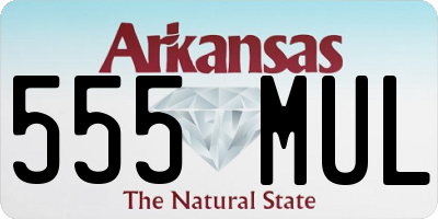AR license plate 555MUL