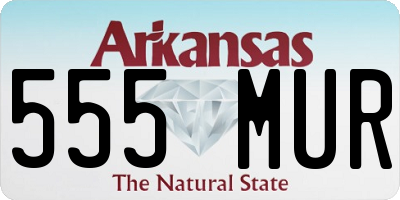 AR license plate 555MUR