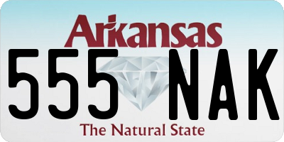 AR license plate 555NAK