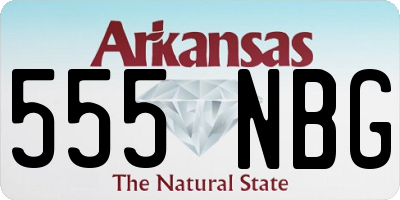 AR license plate 555NBG