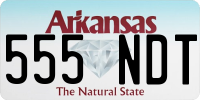 AR license plate 555NDT