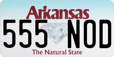 AR license plate 555NOD