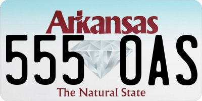 AR license plate 555OAS