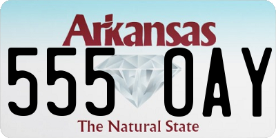 AR license plate 555OAY